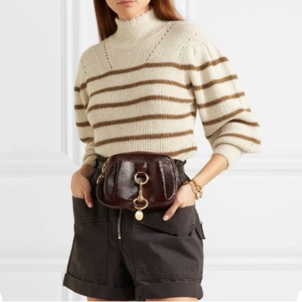Isabel Marant Georgia Mockneck Striped Sweater